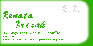 renata kresak business card